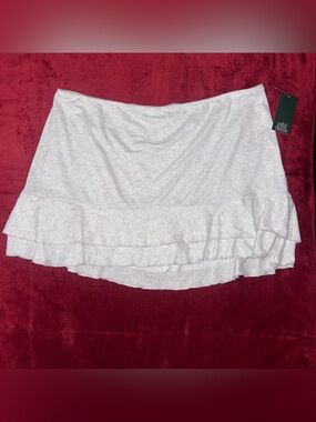 NEW Wild Fable Womens XXL Gray Ruffle Mini A-Line Skort